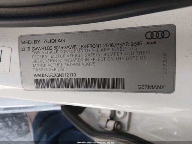 WAUCFAFCXGN012170 Audi A6 2.0t Premium