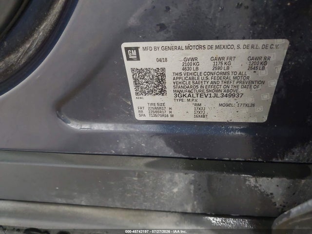 GMC Terrain Sle 2018 3GKALTEV1JL349937 Image 9
