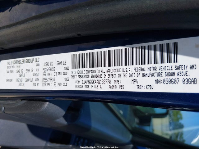 Aukcja sprzedaży 2010 Jeep Liberty Sport, vin: 1J4PN2GK4AW168770, numer aukcji: 45742265