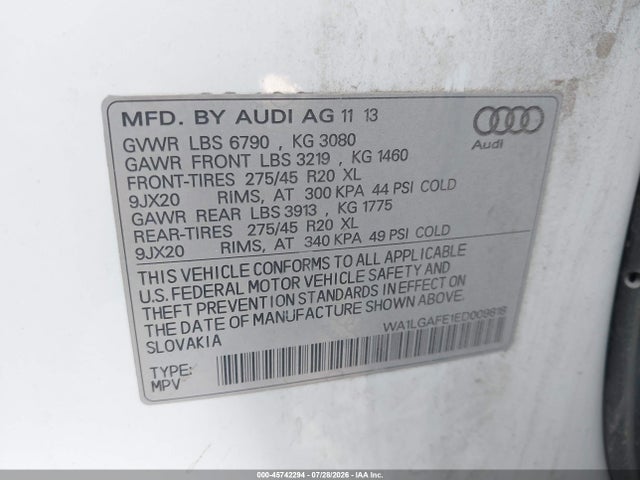 WA1LGAFE1ED009818 Audi Q7 3.0t Premium