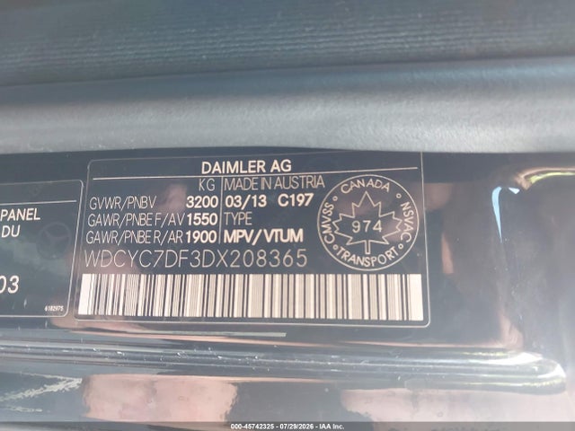 Продаж на аукціоні авто 2013 Mercedes-benz G, vin: WDCYC7DF3DX208365, номер лоту: 45742325