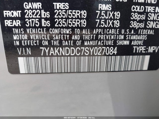 Aukcja sprzedaży 2025 Hyundai Ioniq 5 Sel, vin: 7YAKNDDC7SY027084, numer aukcji: 45742391