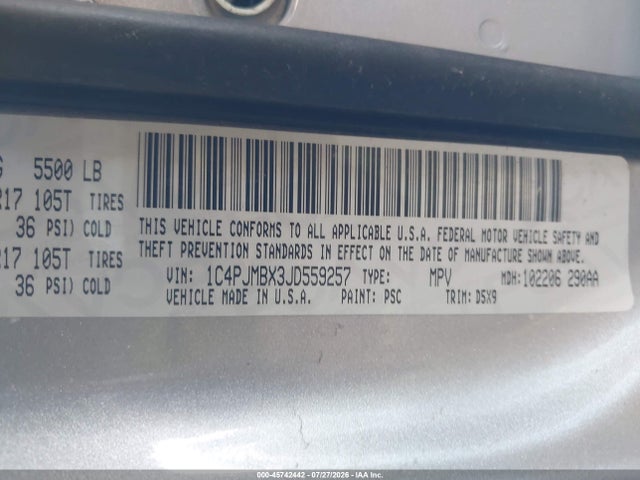 1C4PJMBX3JD559257 Jeep Cherokee Trailhawk 4x4