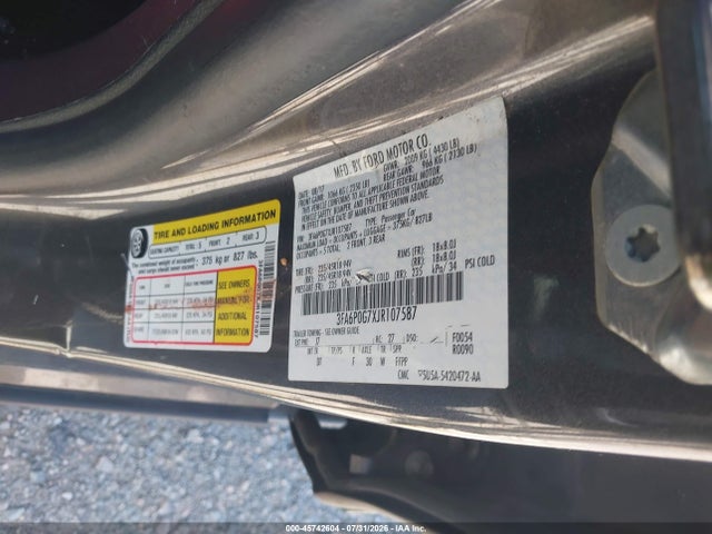 Ford FUSION S 2018 3FA6P0G7XJR107587 Image 9