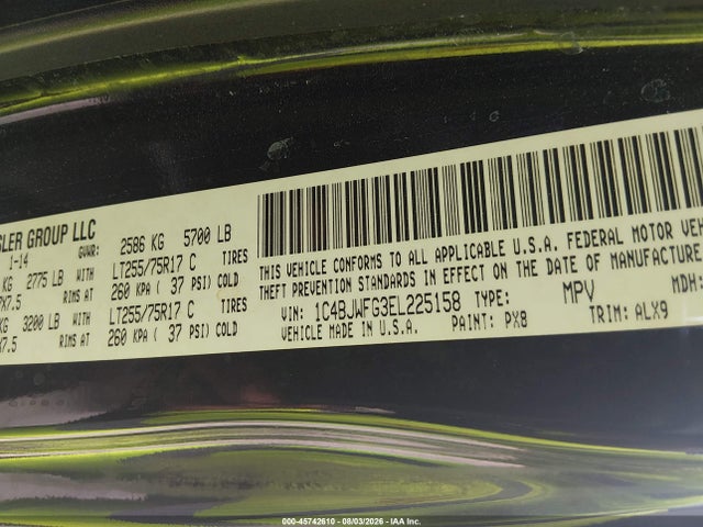 Продаж на аукціоні авто 2014 Jeep Wrangler Unlimited Rubicon X, vin: 1C4BJWFG3EL225158, номер лоту: 45742610