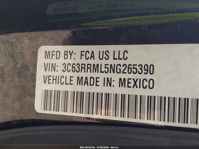 45742736 :رقم المزاد ، 3C63RRML5NG265390 vin ، 2022 Ram 3500 Laramie  4x4 6'4 Box مزاد بيع