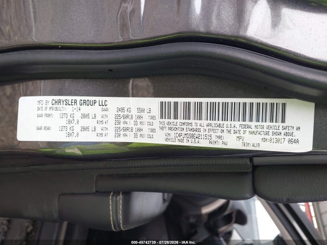 Продаж на аукціоні авто 2014 Jeep Cherokee Limited, vin: 1C4PJMDS8EW211515, номер лоту: 45742739