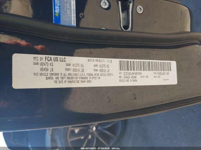 2C3CDXGJXKH687094 Dodge Charger Scat Pack Rwd