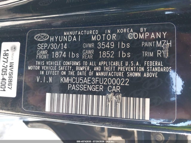 Hyundai Accent Sport 2015 KMHCU5AE3FU200022 Image 9