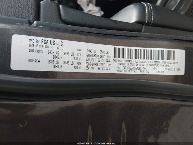 1C4RJFBG8FC854503 Jeep Grand Cherokee Limited