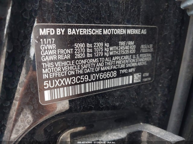 Aukcja sprzedaży 2018 Bmw X4 Xdrive28i, vin: 5UXXW3C59J0Y66608, numer aukcji: 45742985