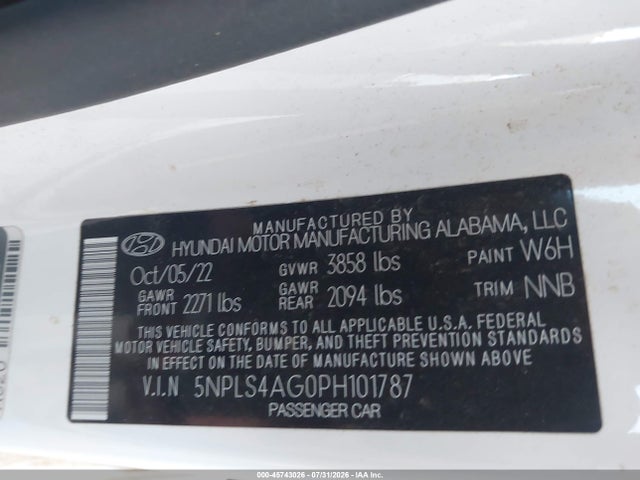 Hyundai ELANTRA SEL 2023 5NPLS4AG0PH101787 Image 9