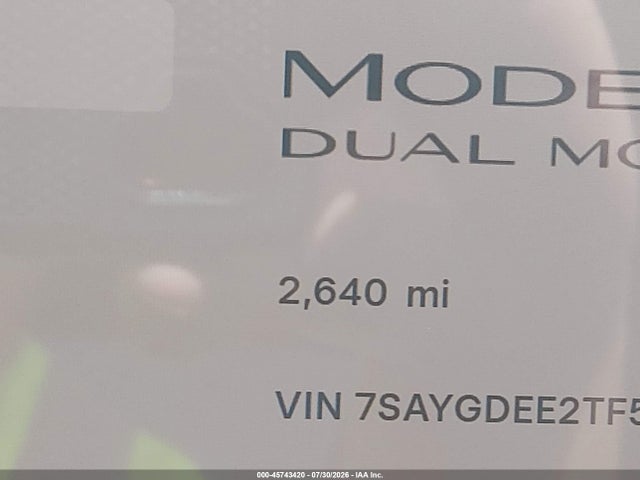 Aukcja sprzedaży 2026 Tesla Model Y All-wheel Drive/long Range Launch Series/premium All-wheel Drive, vin: 7SAYGDEE2TF598871, numer aukcji: 45743420
