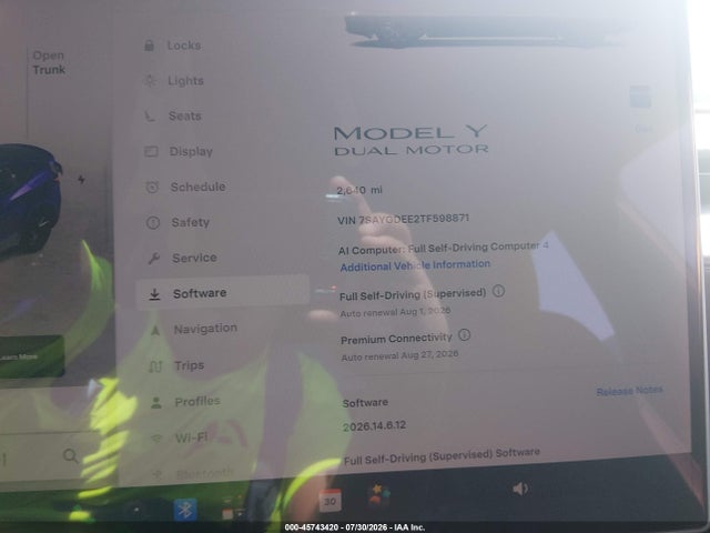 Aukcja sprzedaży 2026 Tesla Model Y All-wheel Drive/long Range Launch Series/premium All-wheel Drive, vin: 7SAYGDEE2TF598871, numer aukcji: 45743420