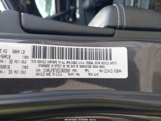 Jeep Grand Cherokee Limited 2014 1C4RJFBT2EC362920 Image 9
