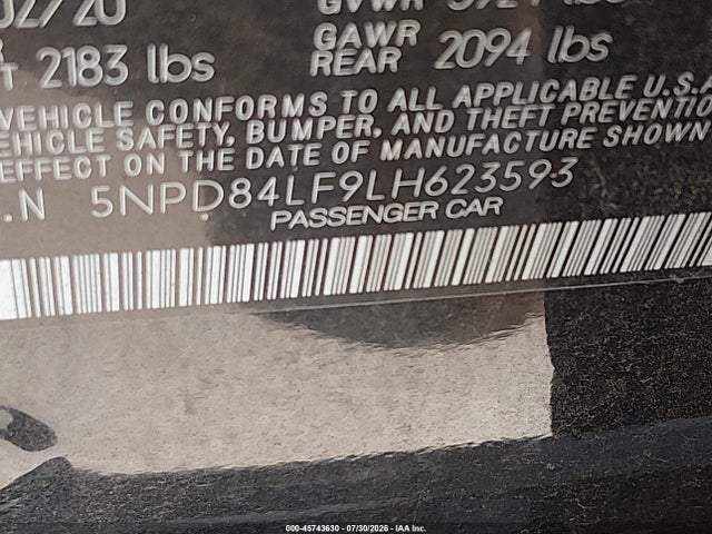 Hyundai Elantra Value Edition 2020 5NPD84LF9LH623593 Image 9