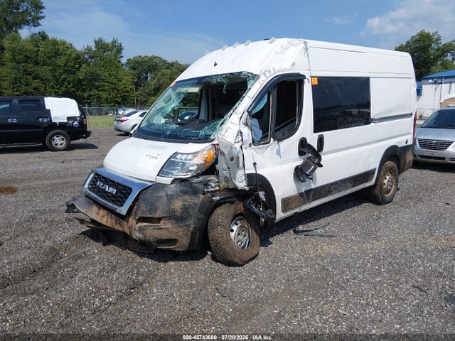 45743690 :رقم المزاد ، 3C6TRVBG7KE509210 vin ، 2019 Ram Promaster 1500 High Roof 136 Wb مزاد بيع