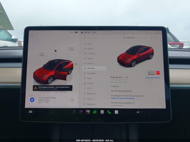 Aukcja sprzedaży 2022 Tesla Model Y Long Range Dual Motor All-wheel Drive, vin: 7SAYGDEEXNA022316, numer aukcji: 45744233