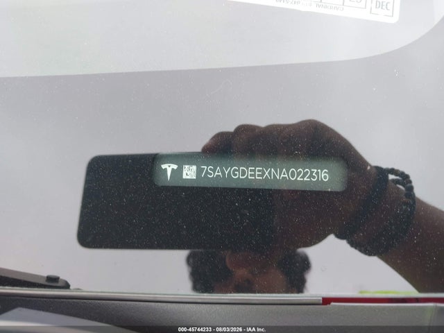 Aukcja sprzedaży 2022 Tesla Model Y Long Range Dual Motor All-wheel Drive, vin: 7SAYGDEEXNA022316, numer aukcji: 45744233