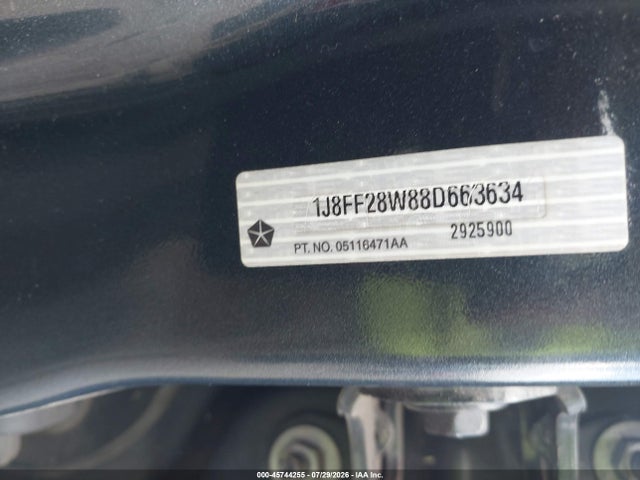 2008 Jeep Patriot Sport მანქანა იყიდება აუქციონზე, vin: 1J8FF28W88D663634, აუქციონის ნომერი: 45744255