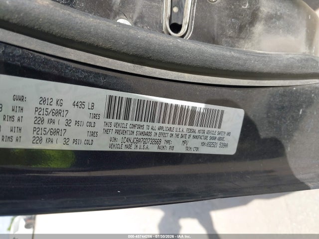 Продаж на аукціоні авто 2016 Jeep Compass Sport, vin: 1C4NJCBA7GD732669, номер лоту: 45744286