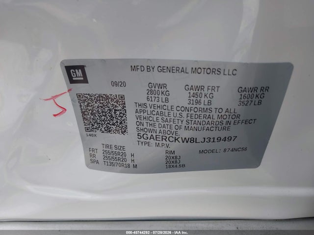 Продажа на аукционе авто 2020 Buick Enclave Fwd Premium, vin: 5GAERCKW8LJ319497, номер лота: 45744292