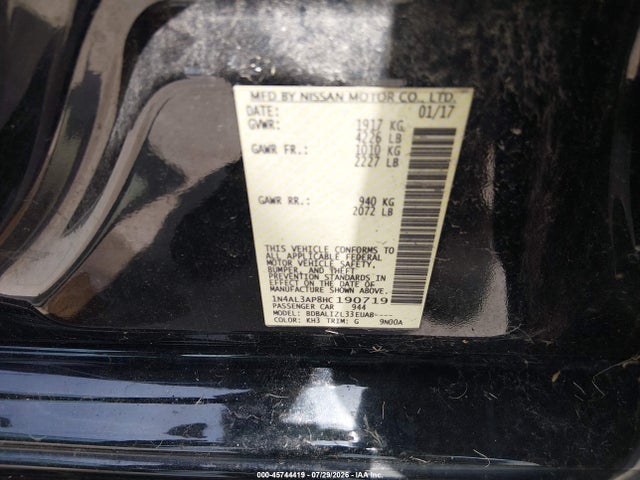 1N4AL3AP8HC190719 Nissan Altima 2.5 Sv