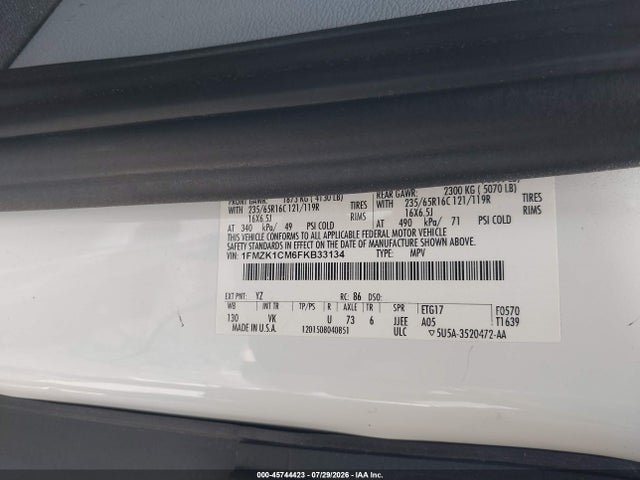 Ford Transit-150 Xl 2015 1FMZK1CM6FKB33134 Image 9