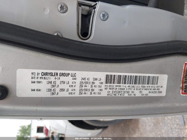 2014 Dodge Journey Sxt მანქანა იყიდება აუქციონზე, vin: 3C4PDCBB7ET267309, აუქციონის ნომერი: 45744554