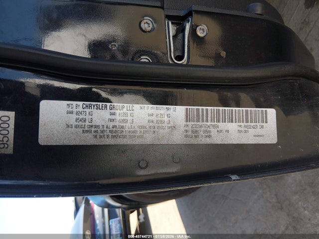 2012 Dodge Charger Police მანქანა იყიდება აუქციონზე, vin: 2C3CDXAT6CH278554, აუქციონის ნომერი: 45744721