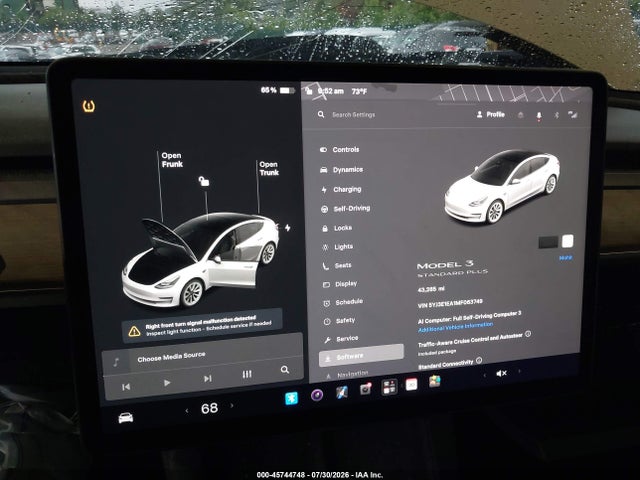 Tesla Model 3 Standard Range Plus Rear-wheel Drive 2021 5YJ3E1EA1MF063749 Image 7