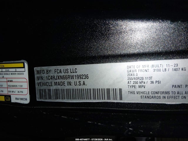 Продажа на аукционе авто 2024 Jeep Wrangler 4xe Sport S 4xe, vin: 1C4RJXN66RW199236, номер лота: 45744877