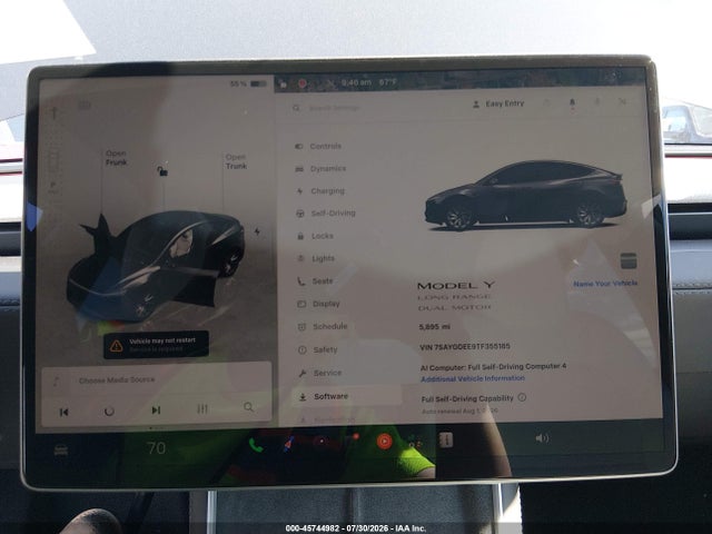 Aukcja sprzedaży 2026 Tesla Model Y All-wheel Drive/long Range Launch Series/premium All-wheel Drive, vin: 7SAYGDEE9TF355185, numer aukcji: 45744982