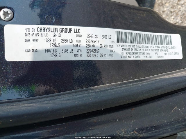 2014 Dodge Grand Caravan Se მანქანა იყიდება აუქციონზე, vin: 2C4RDGBG0ER187395, აუქციონის ნომერი: 45745073