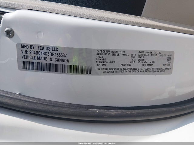 Chrysler Pacifica Touring L 2024 2C4RC1BG3RR186537 Image 9