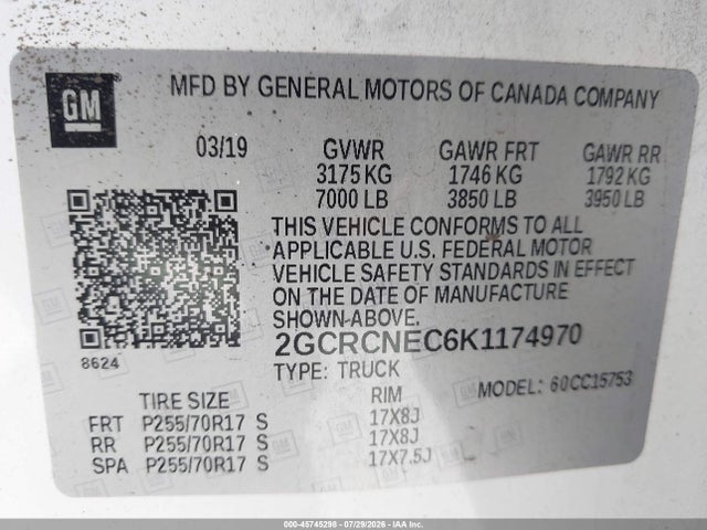 2GCRCNEC6K1174970 Chevrolet Silverado 1500 Ld Wt