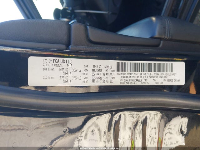 45745434 :رقم المزاد ، 1C4RJFBG8JC446656 vin ، 2018 Jeep Grand Cherokee Limited 4x4 مزاد بيع