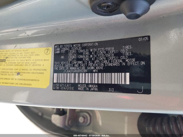 Продажа на аукционе авто 2005 Lexus Rx 330, vin: JTJGA31U450055389, номер лота: 45745442