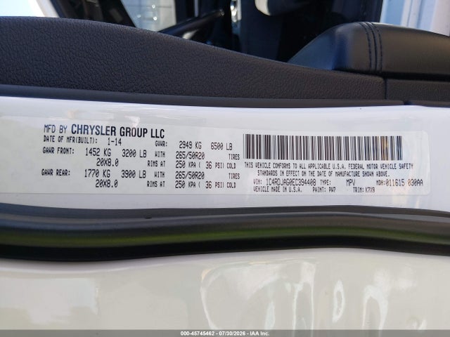 Dodge Durango Sxt 2014 1C4RDJAG0EC394408 Image 9