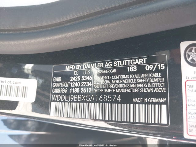 WDDLJ9BBXGA168574 Mercedes-Benz Cls 550 4matic
