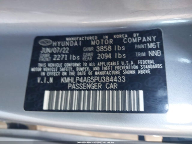 Hyundai Elantra Limited 2023 KMHLP4AG5PU384433 Image 9