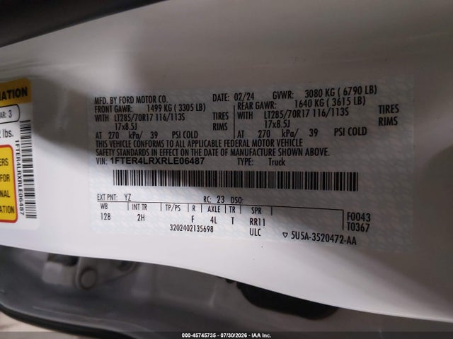 Ford Ranger Raptor 2024 1FTER4LRXRLE06487 Image 9
