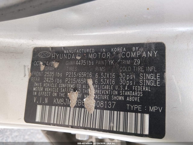 Продаж на аукціоні авто 2006 Hyundai Tucson Gl, vin: KM8JM12B66U308137, номер лоту: 45745809