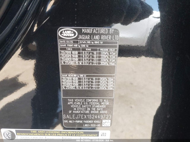SALEJ7EX1S2449723 Land Rover Defender 110 P300