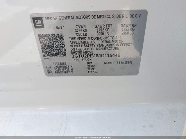 3GTU2PEJ6JG115446 GMC Sierra 1500 Denali