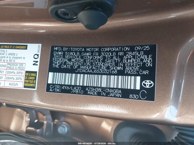 Продажа на аукционе авто 2025 Toyota Crown Signia Limited, vin: JTDACAAJ6S3032168, номер лота: 45746297