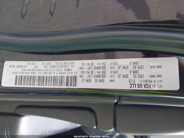 Auction sale of the 2018 Jeep Grand Cherokee Limited 4x4, vin: 1C4RJFBG7JC425815, lot number: 45746378