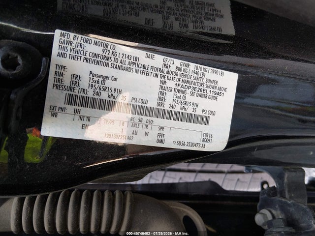 Ford FOCUS S 2014 1FADP3E26EL119451 Image 9