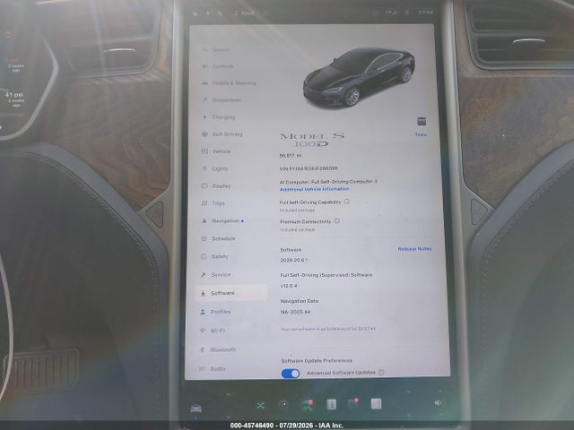 Tesla Model S 100d/75d/p100d 2018 5YJSA1E26JF266096 Image 7