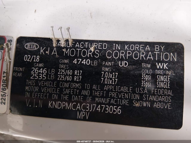 KIA Sportage Lx 2018 KNDPMCAC3J7473056 Image 9